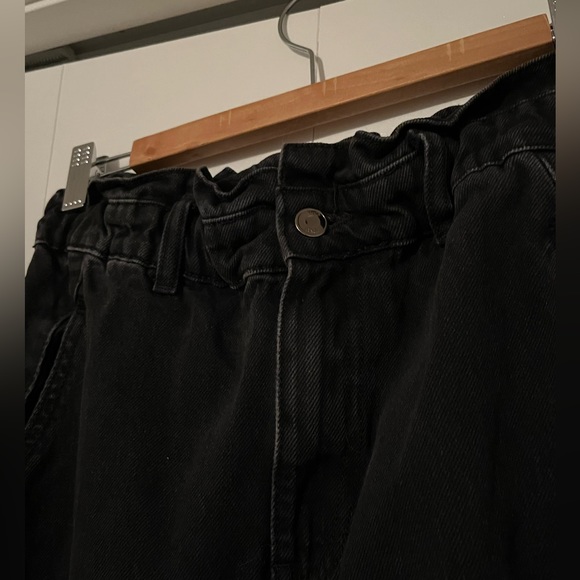 Zara Black Paper-Bag Jeans - Picture 3 of 8